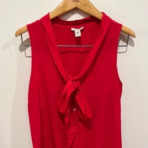J.Crew 100% silk tie neck blouse